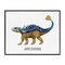 Stupell Industries Ankylosaurus Dinosaur Learning Framed Giclee Wall Art Design by Brett Blumenthal